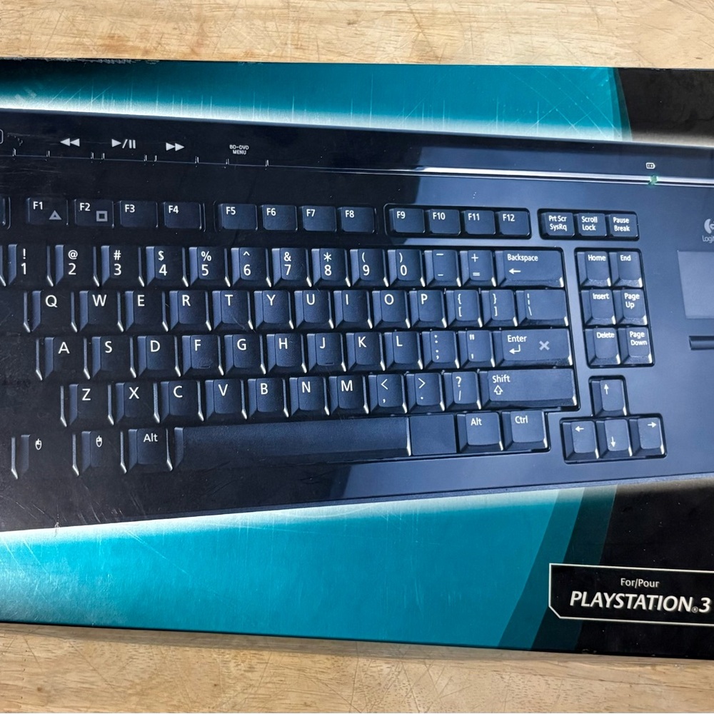 Logitech Black Wireless Keyboard for PlayStation 3